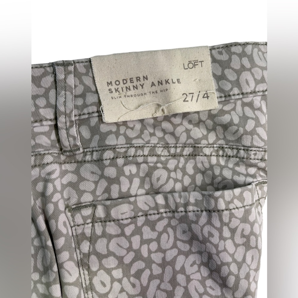 Loft Modern Skinny Ankle jeans- tan / white print size 4 - Picture 6 of 10
